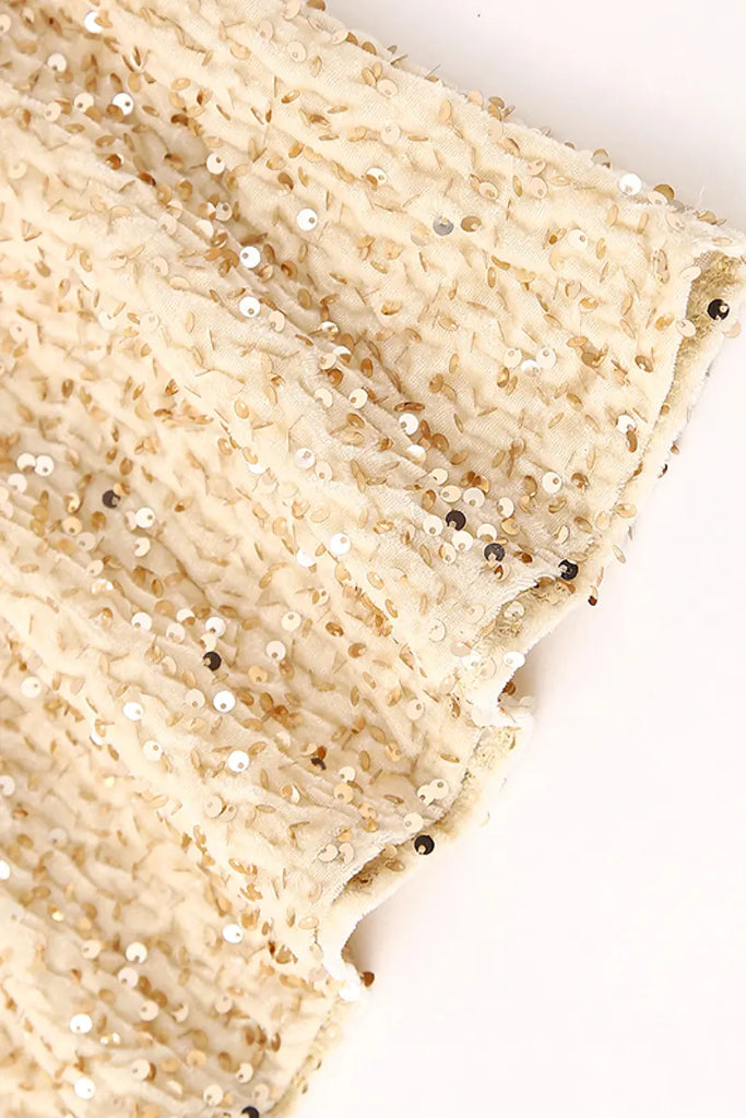 Fibflx Women's Vintage Maxi Sequin Skirt with Back Split