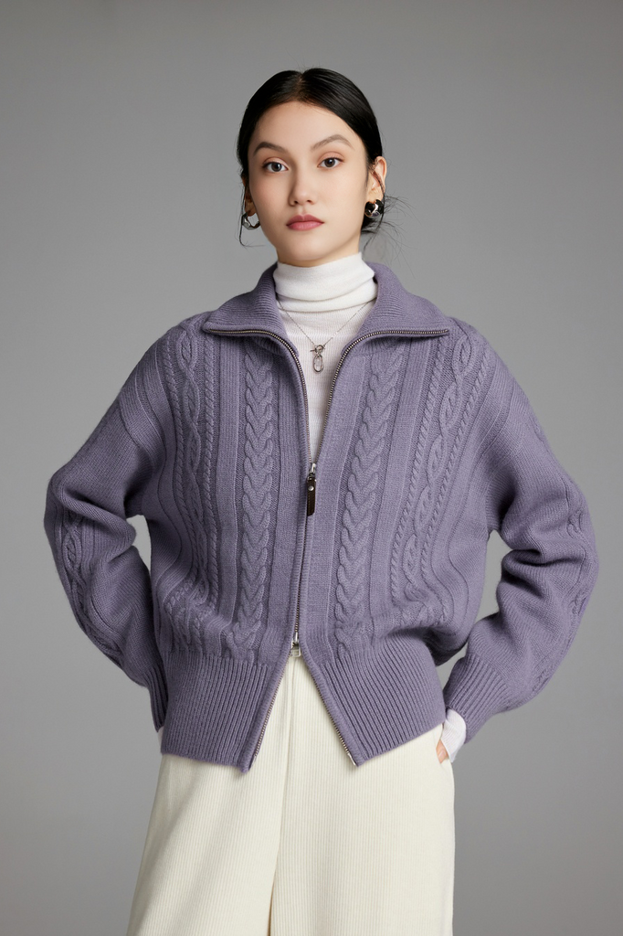 Women Wool Long Collared Knit Duster Cardigan Sweater Maxi Outwear