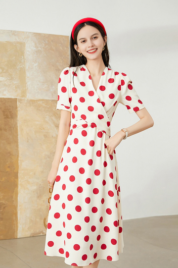 Vintage Polka Dot Suit Dress Fibflx