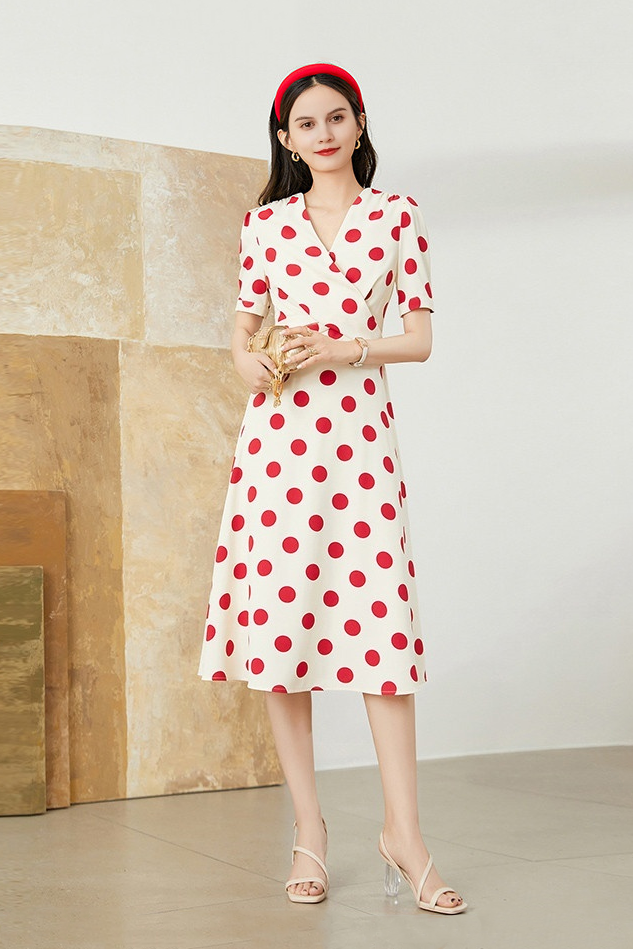 Vintage Polka Dot Suit Dress Fibflx