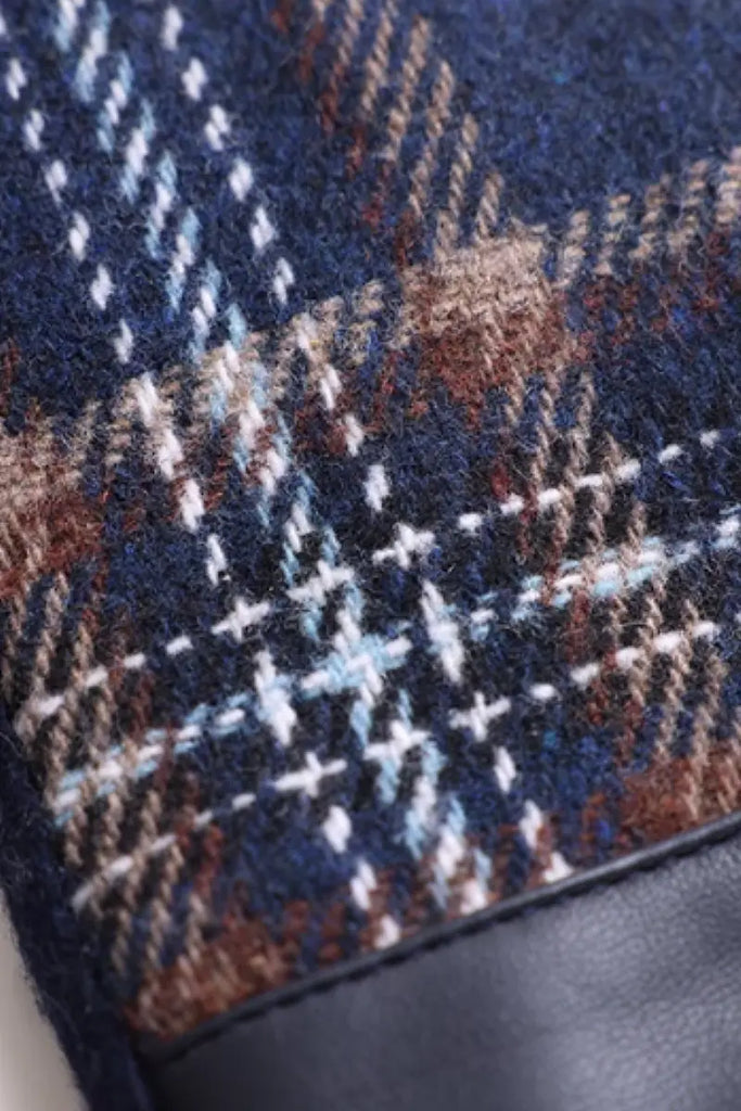 Fibflx Women's Vintage Wool Blend Tweed Touchscreen Gloves with Fleece Lined