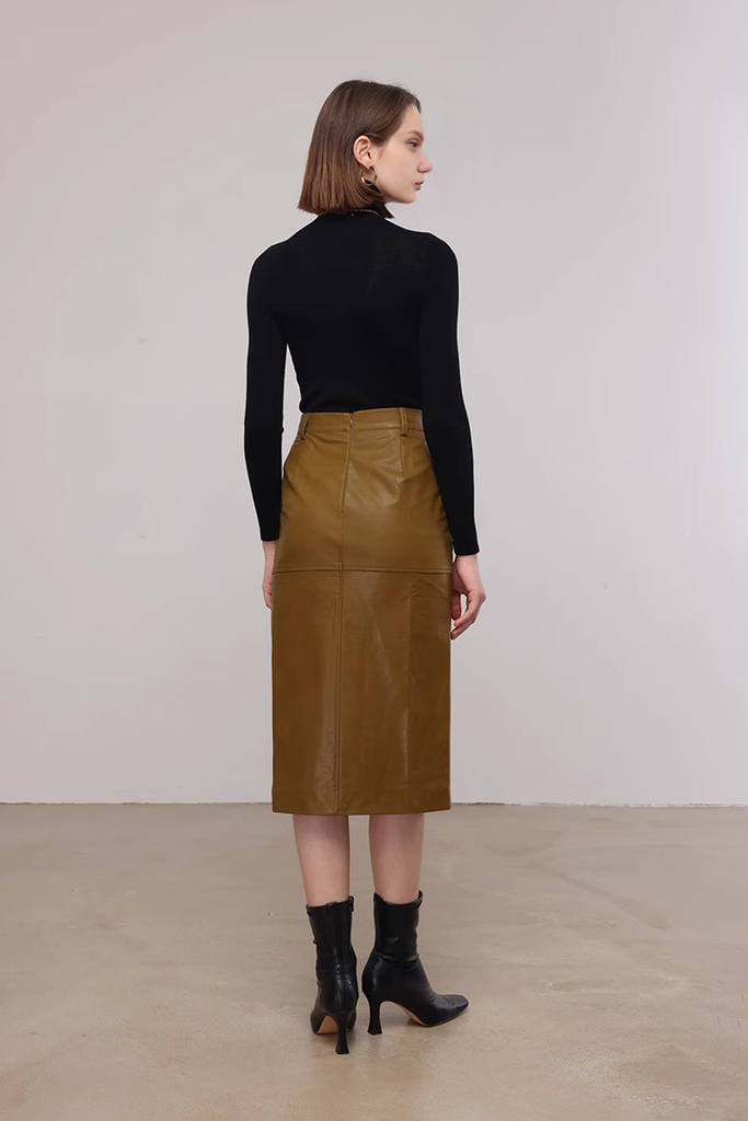 FIbflx Women's Washable Merino Wool Base Layer Turtleneck Sweater