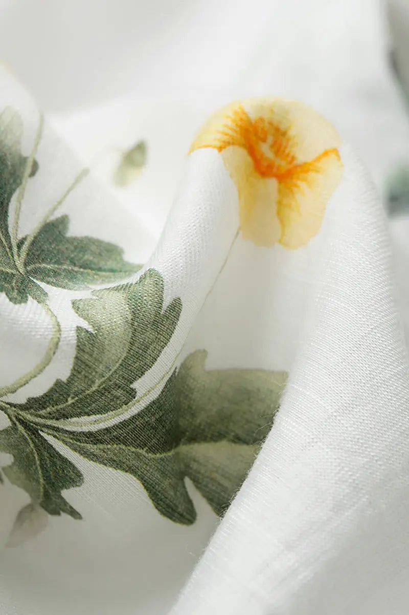 white floral fit and flare dress Quinn Floral Fit and Flare Dress White