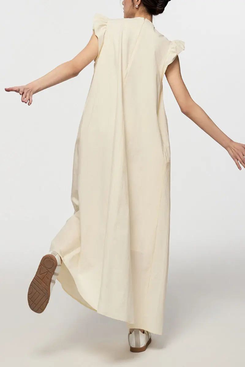 white dress doll Widow Semi Sheer Chiffon Babydoll Dress