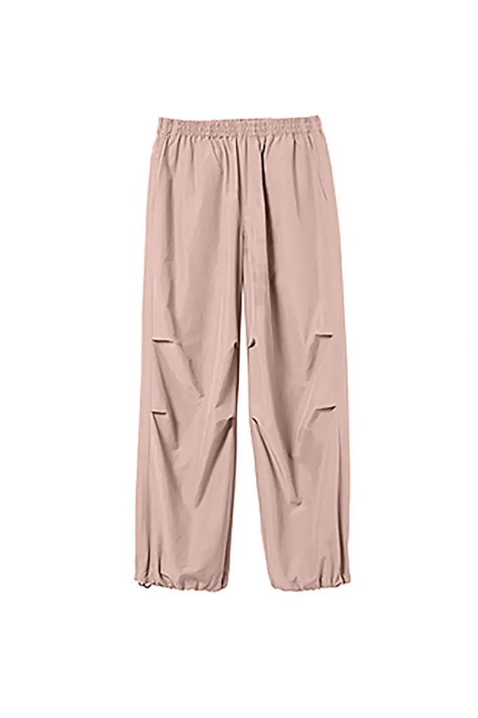 Fibflx Women's Wide-Leg Baggy Cargo Parachute Pants
