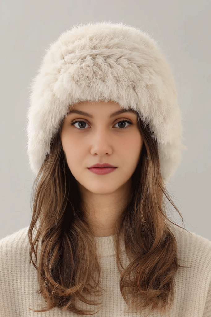 Winter Elegant Rabbit Fur Bucket Hat Fibflx