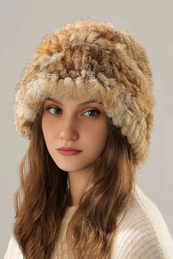 Winter Elegant Rabbit Fur Bucket Hat Fibflx