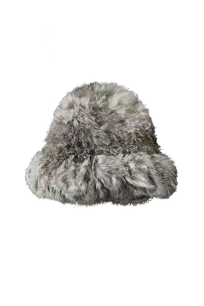 Winter Elegant Rabbit Fur Bucket Hat Fibflx