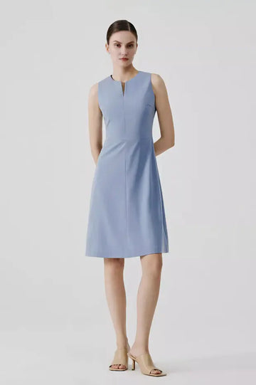 Fibflx Women's Wool Blend Sleeveless Midi Dress