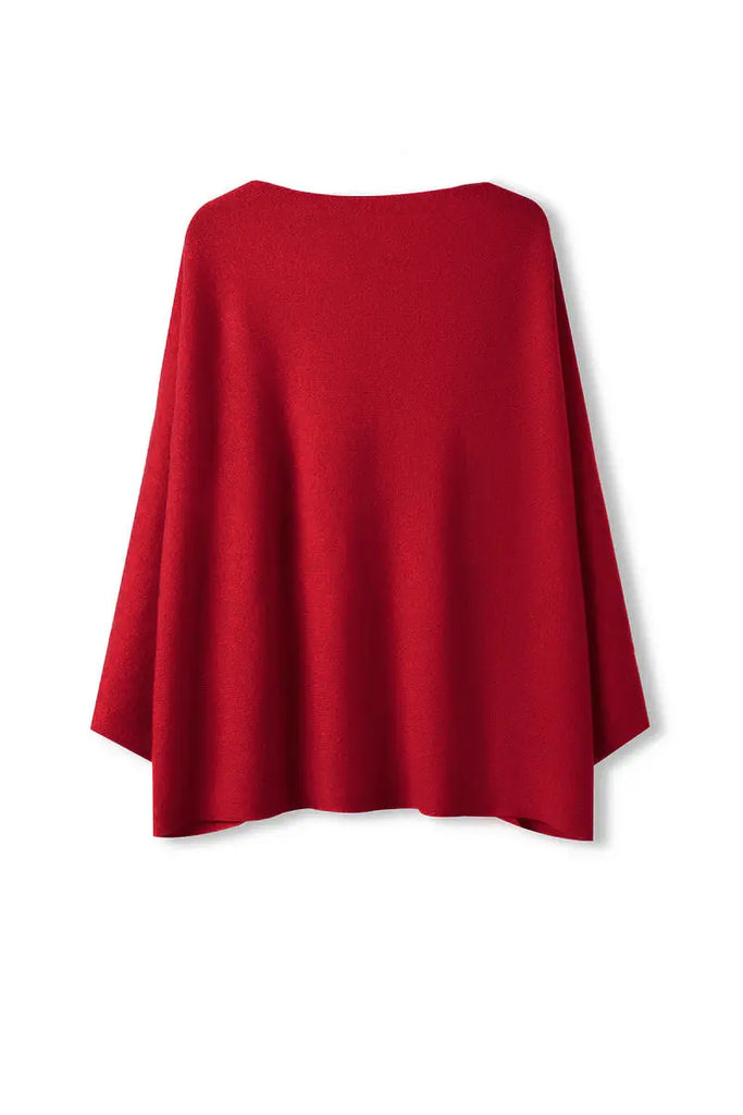 Wool Shawl Wrap with Rib Knit Cuffs Fibflx