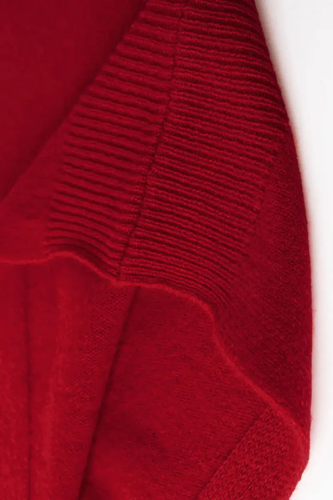 Wool Shawl Wrap with Rib Knit Cuffs Fibflx