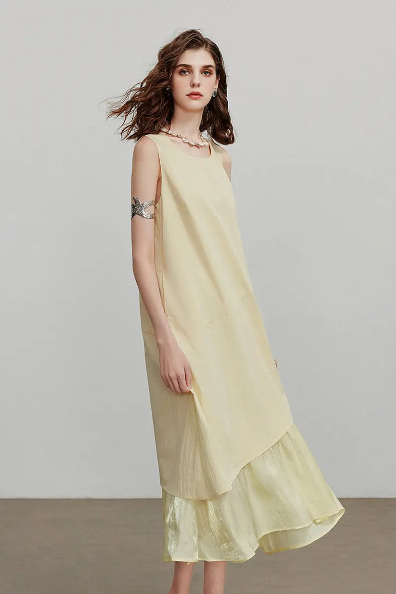asymmetrical flowy midi dress Anthropologie Orange Flowy Midi Dress with Asymmetrical Hem NWT New size small