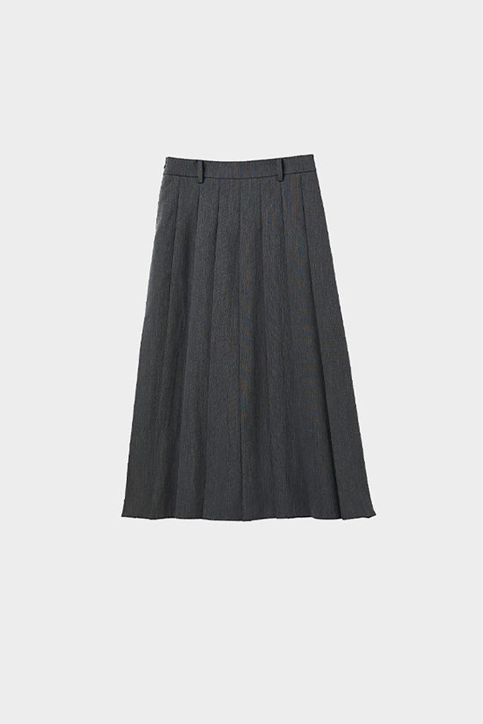 A-Line High-Waisted Pleated Midi Skirt  Fibflx