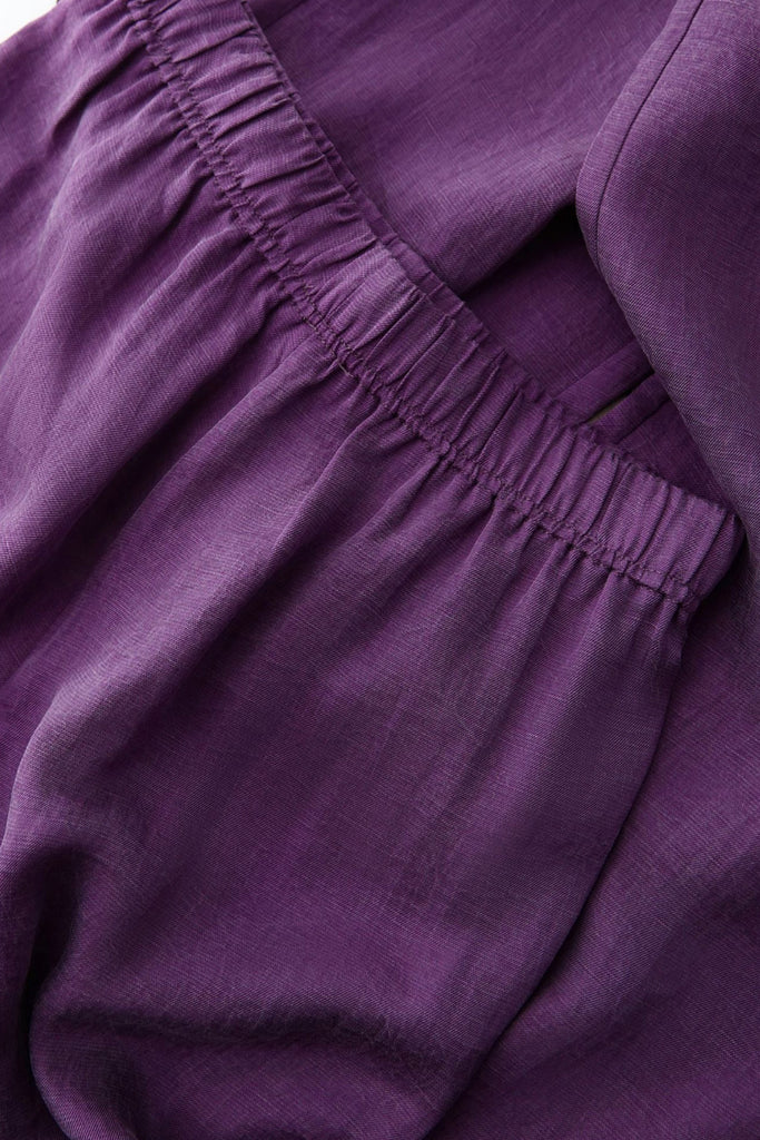 Airy Linen-Blend Wide-Leg Drawstring Pants  Fibflx