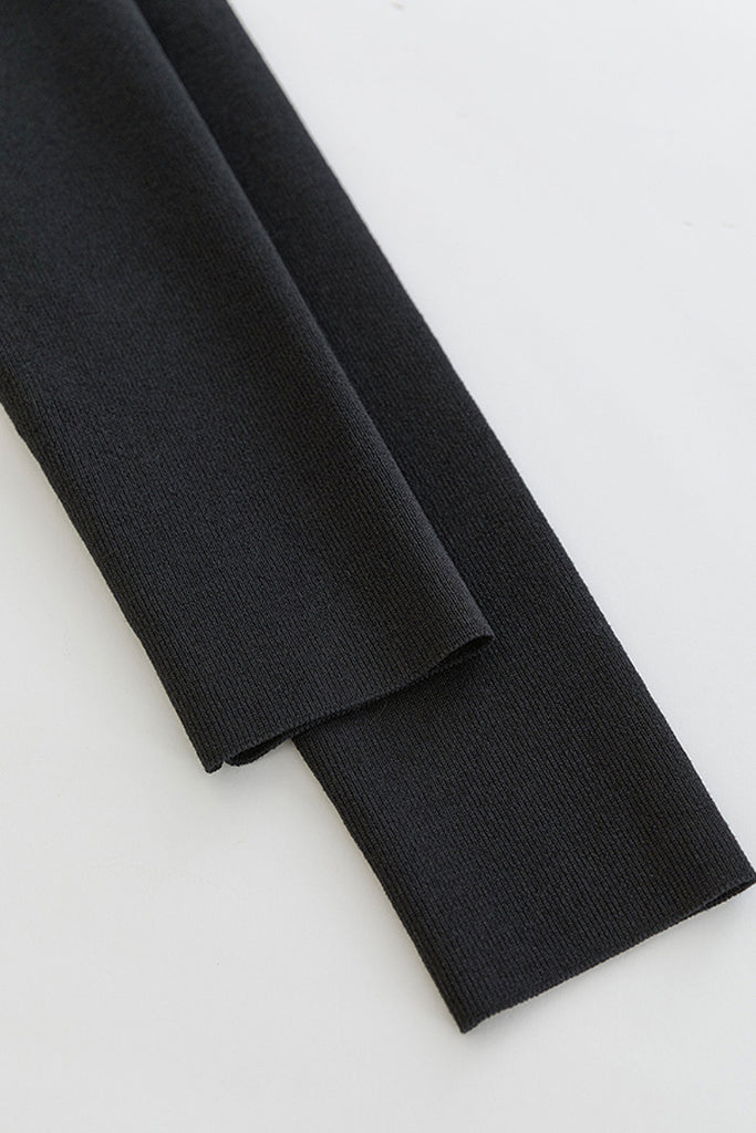 Black Fit & Flare Long-Sleeve V-Neck Maxi Dress  Fibflx