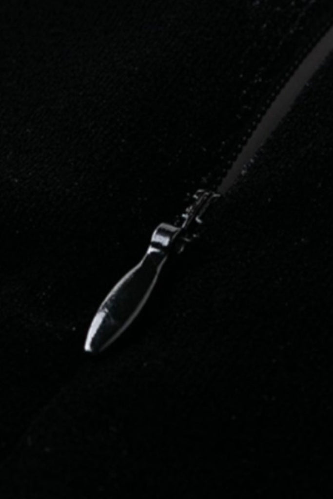 Black Velvet Long Sleeve Sweetheart Midi Dress with Pearls  Fibflx