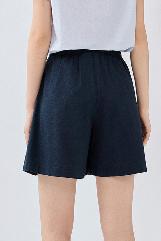 Breezy Pleated Tailored A-Line Shorts  Fibflx