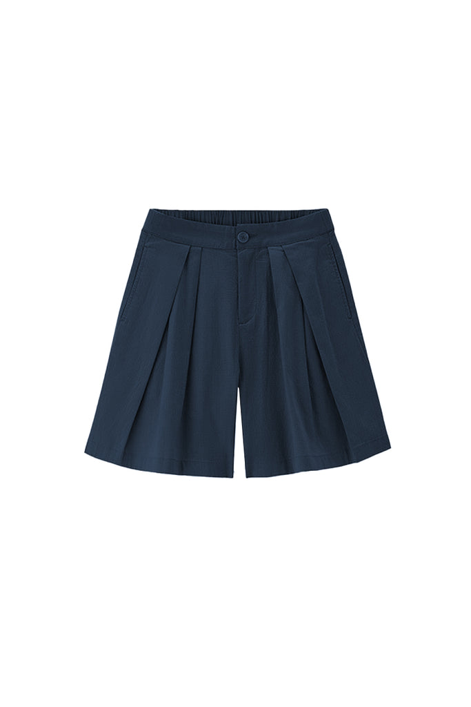 Breezy Pleated Tailored A-Line Shorts  Fibflx