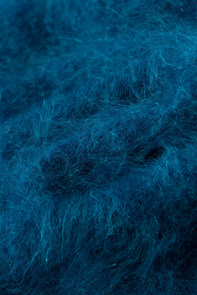 Brushed Cashmere Seamless Knit Crewneck Sweater  Fibflx