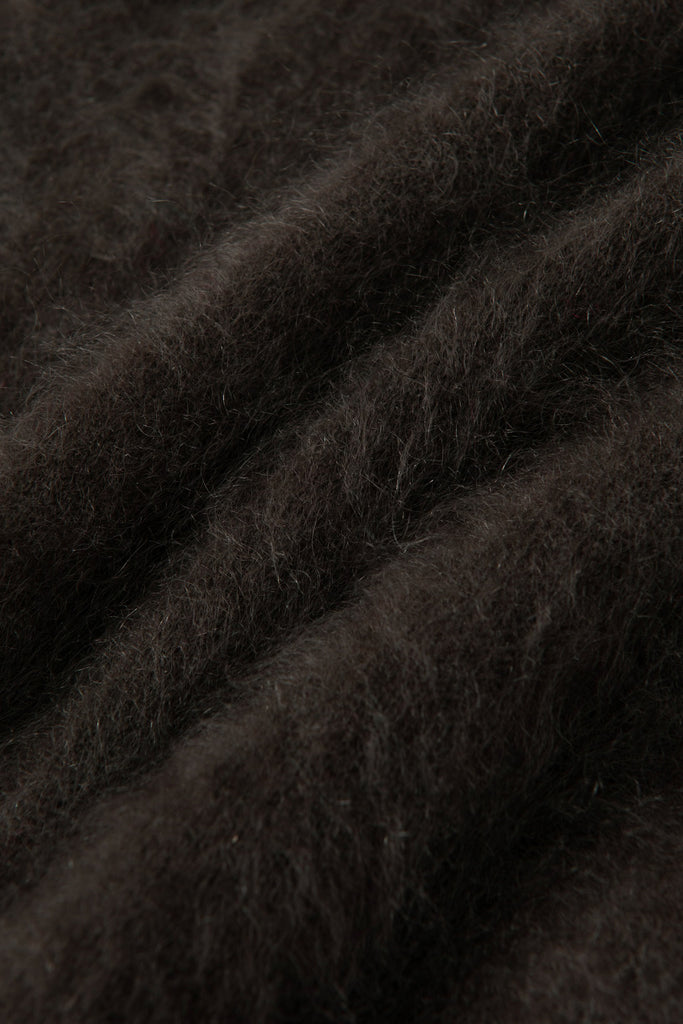 Brushed Cashmere Seamless Knit Crewneck Sweater  Fibflx