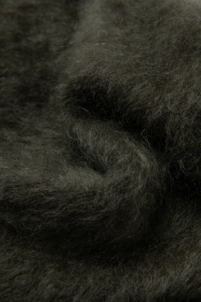 Brushed Cashmere Seamless Knit Crewneck Sweater  Fibflx