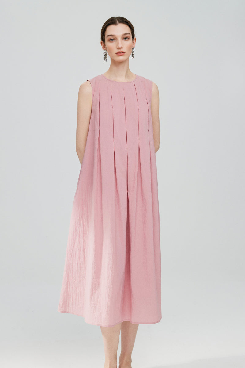 light pink tank dress LPA Tank Midi Dress in Baby Pink