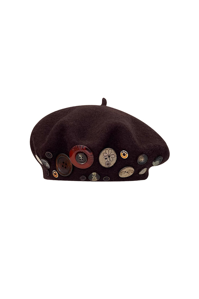 Fibflx Women's Chic Multi-Embellished French Beret Hat