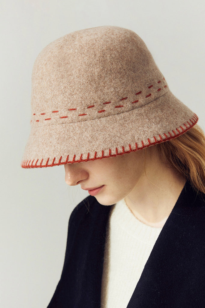 Chic Wool Felt Cloche Bucket Hat - Fibflx