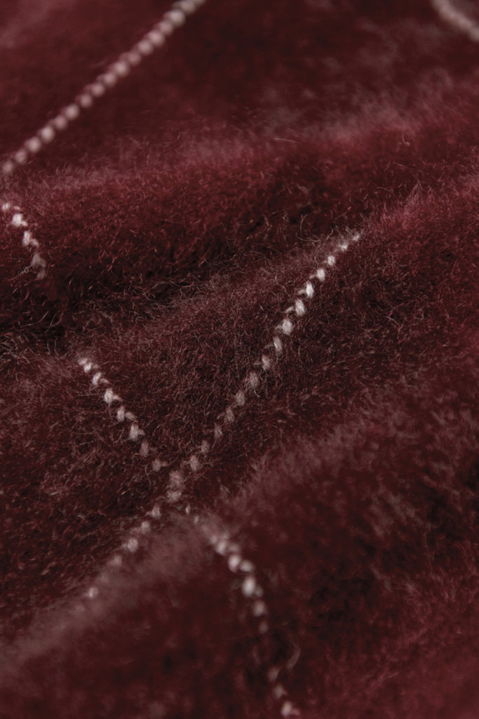 Chunky Brushed Cashmere Argyle Crewneck Sweater  Fibflx