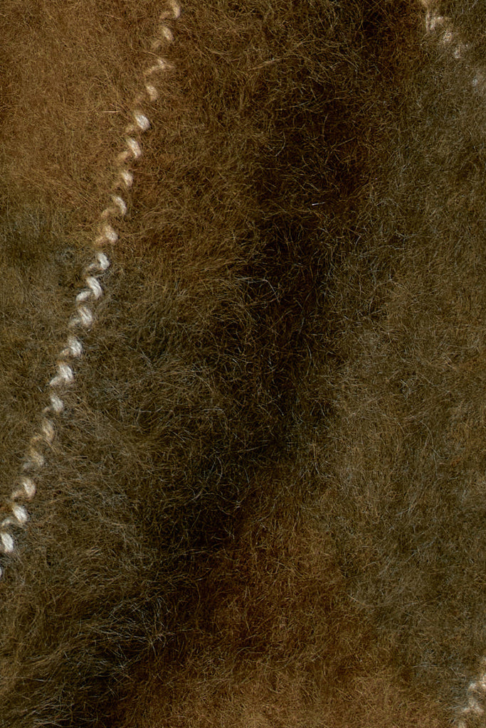 Chunky Brushed Cashmere Argyle Crewneck Sweater  Fibflx