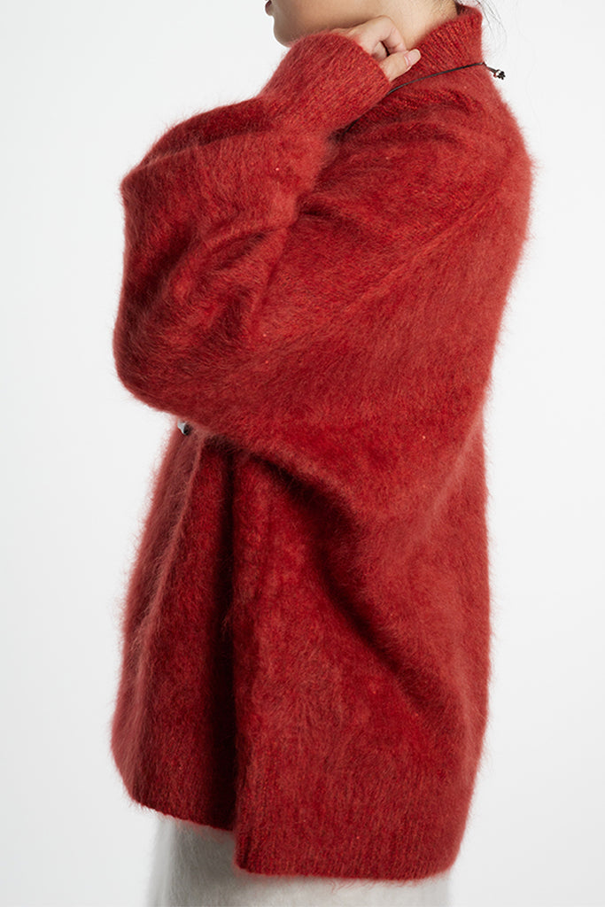 Chunky Brushed Cashmere Sequined Marled Turtleneck Sweater  Fibflx