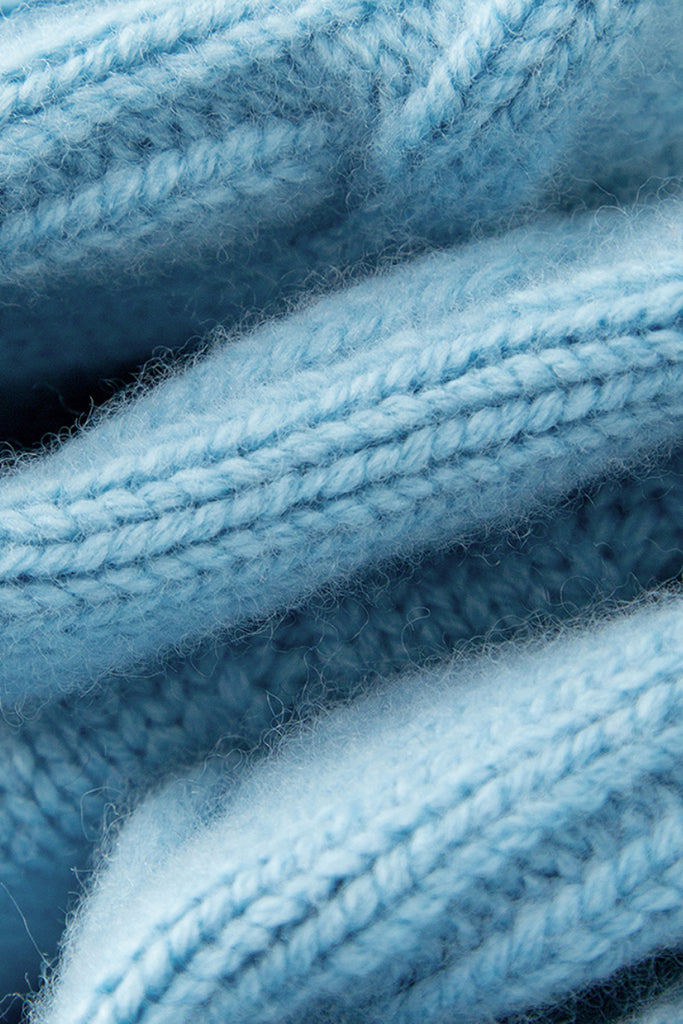 Chunky Wool Cashmere Cable Knit Half-Zip Mock-Neck Sweater  Fibflx