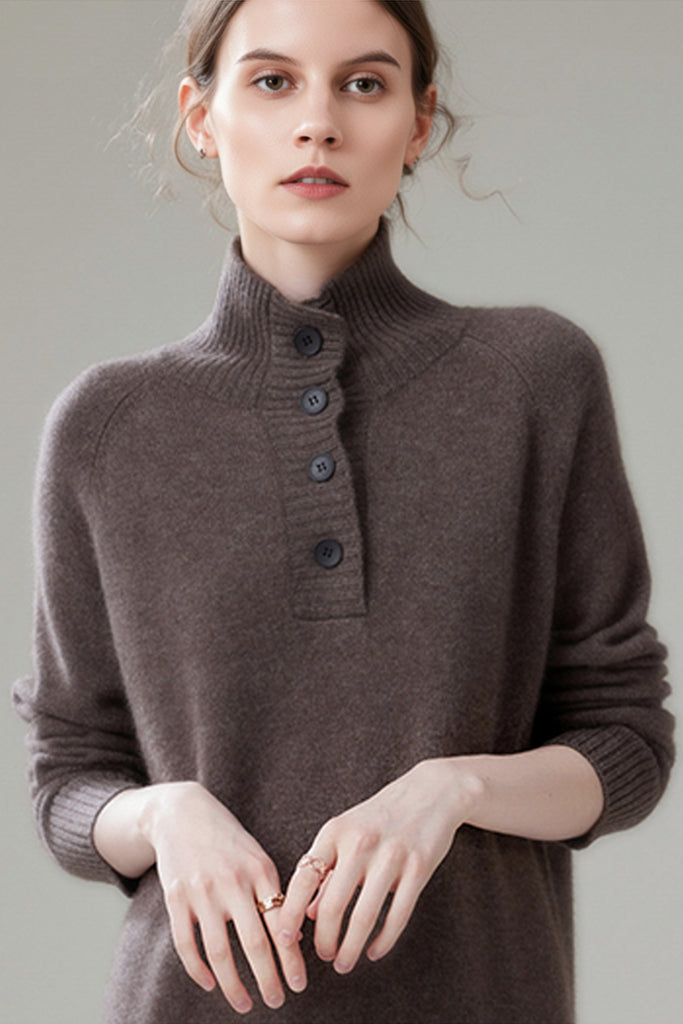 Chunky Wool Long Sleeve Turtleneck Maxi Sweater Dress  Fibflx