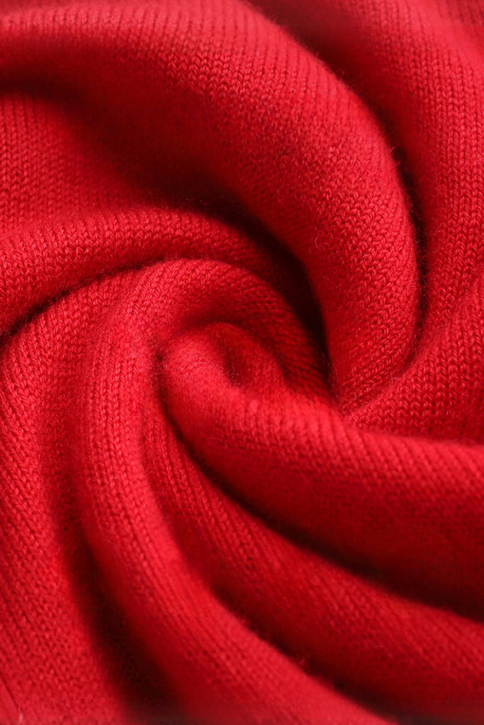 Classic Fine Knit V-Neck Button-Up Wool Cardigan with Contrast Trim  Fibflx