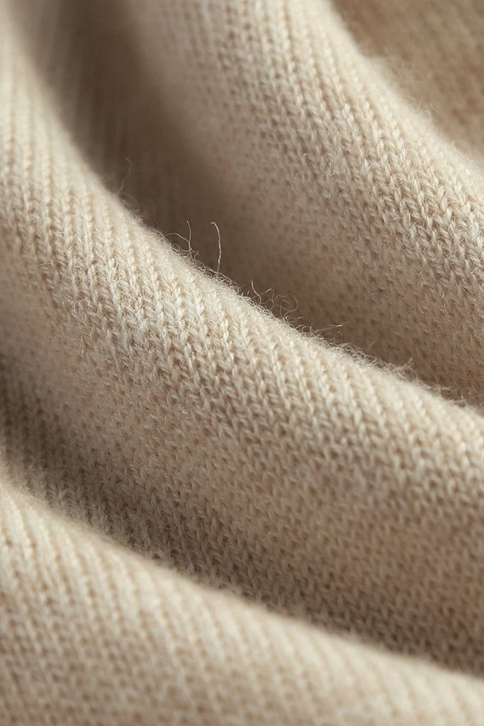 Classic Fine Knit V-Neck Button-Up Wool Cardigan with Contrast Trim  Fibflx