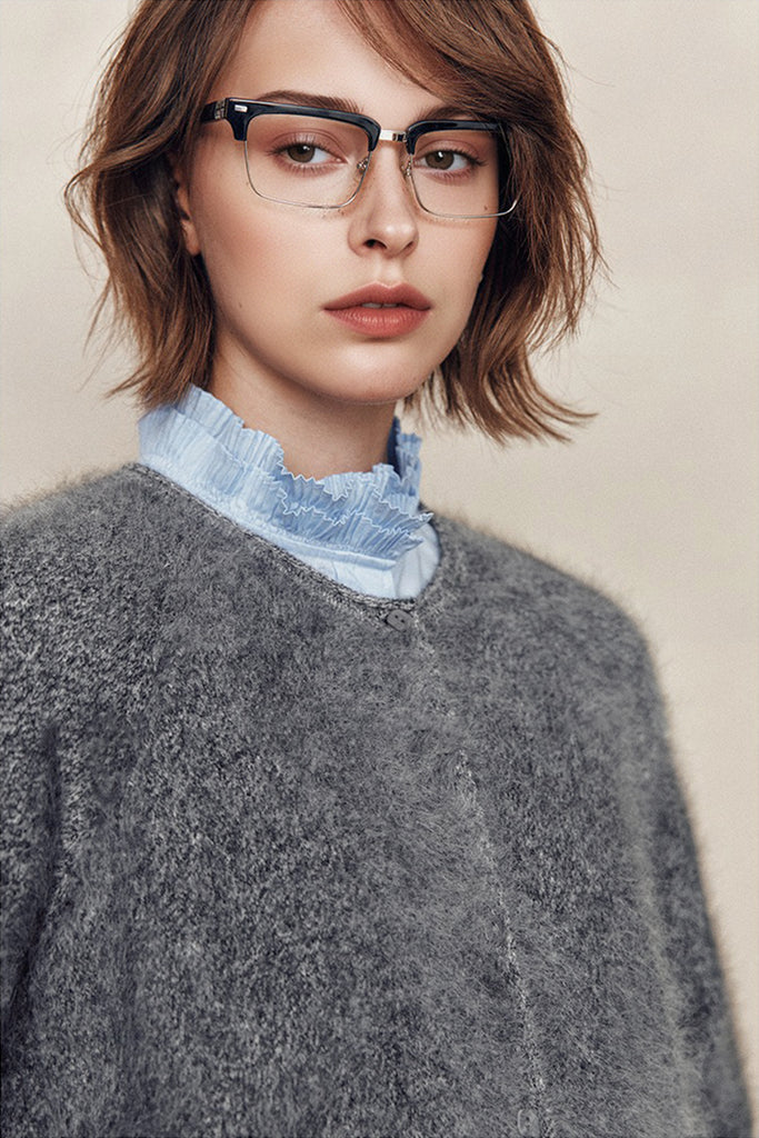 Cloud-Soft Brushed Cashmere Balloon-Sleeve Cardigan  Fibflx