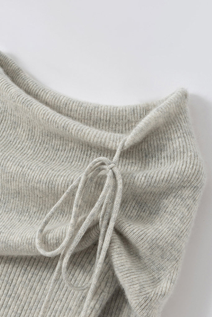 Cloud-Soft Cashmere Off-The-Shoulder Sweater  Fibflx
