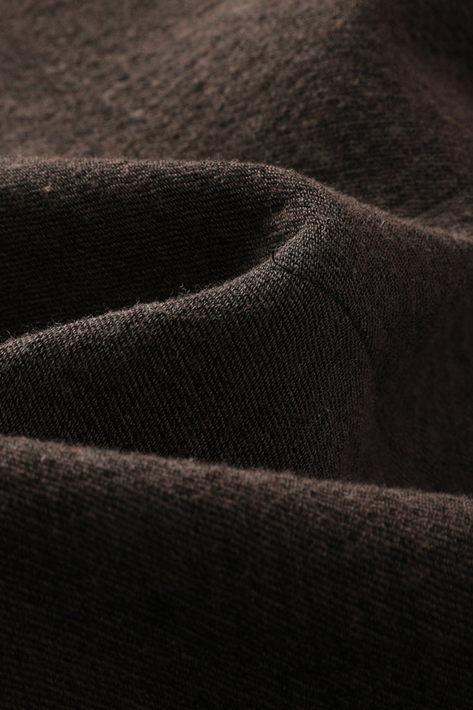 Collarless Oversized Cotton-Linen Open-Front Blazer  Fibflx