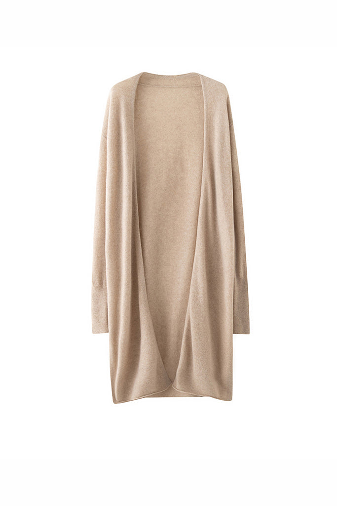 Could-Soft Cashmere-Merino Open-Front Duster Cardigan  Fibflx