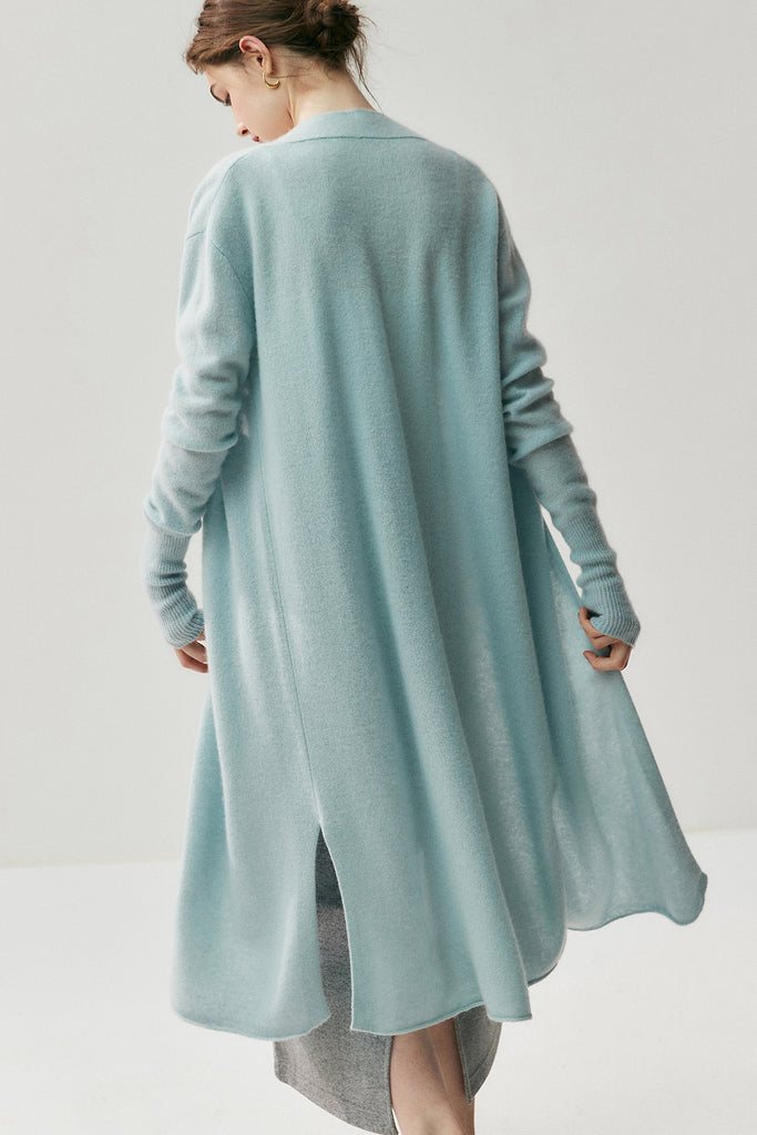 Could-Soft Cashmere-Merino Open-Front Duster Cardigan  Fibflx