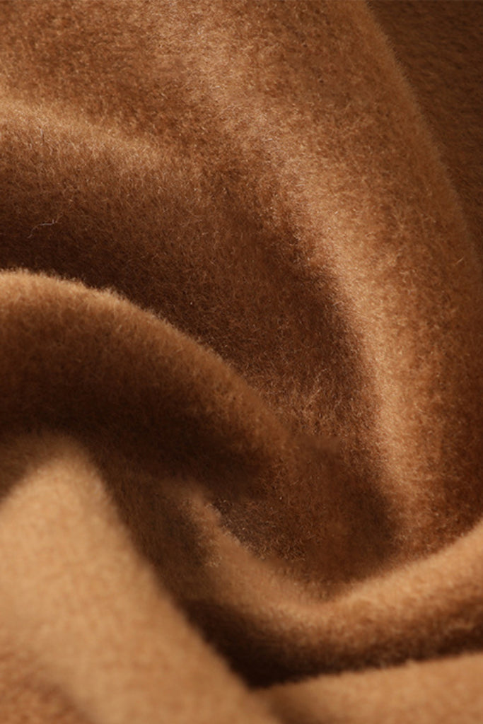 Cropped Wool-Cashmere Doule-Faced Zip-Up Bomber Jacket  Fibflx