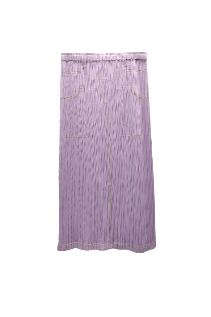 Designer Inspired Pleated Pull-On Midi Skirt Epiphany Purple / One Size (Flexible fit for US 0– Fibflx