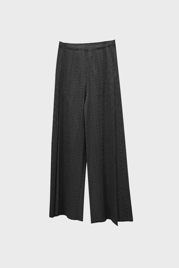 Designer Inspired Pleated Wide-Leg Cropped Pants Black / One Size (Flexible fit for US 0–6) Fibflx