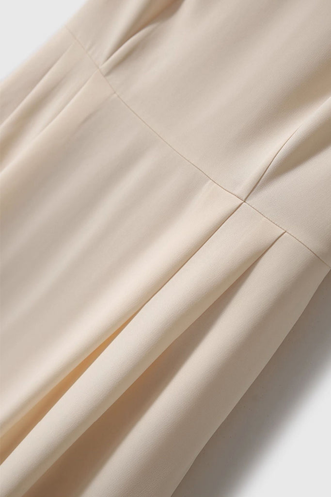 Elegant Acetate Sleeveless Fit & Flare Midi Dress  Fibflx