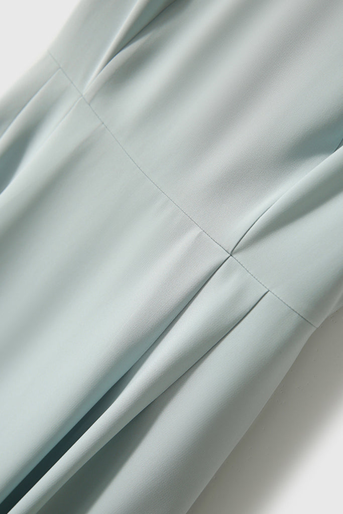 Elegant Acetate Sleeveless Fit & Flare Midi Dress  Fibflx