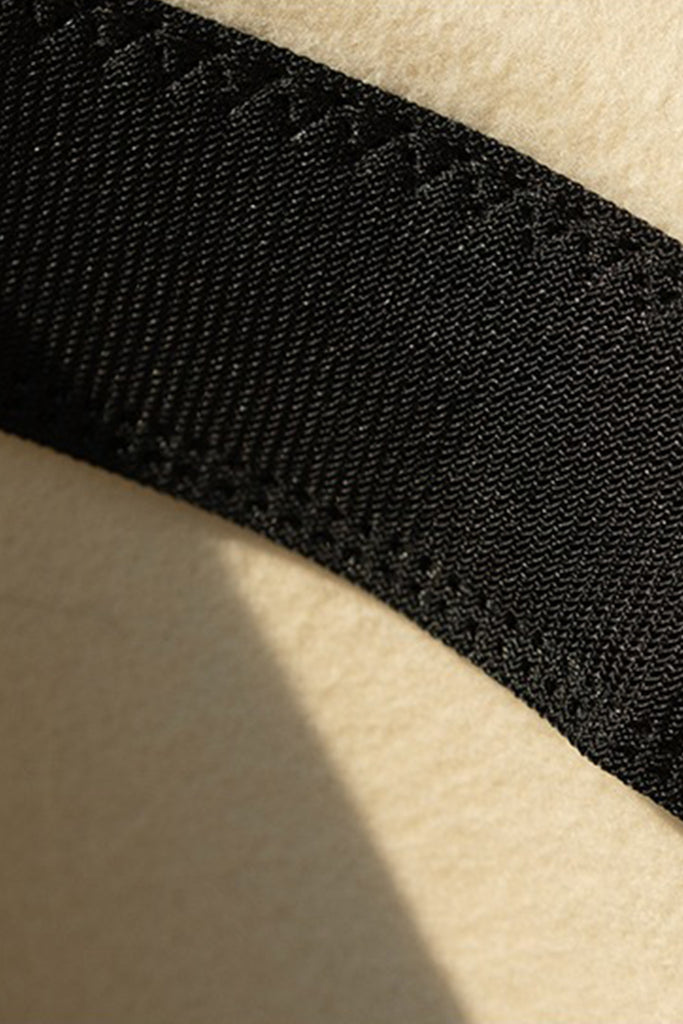 Elegant Wool Felt Cloche Hat with Bow  Fibflx