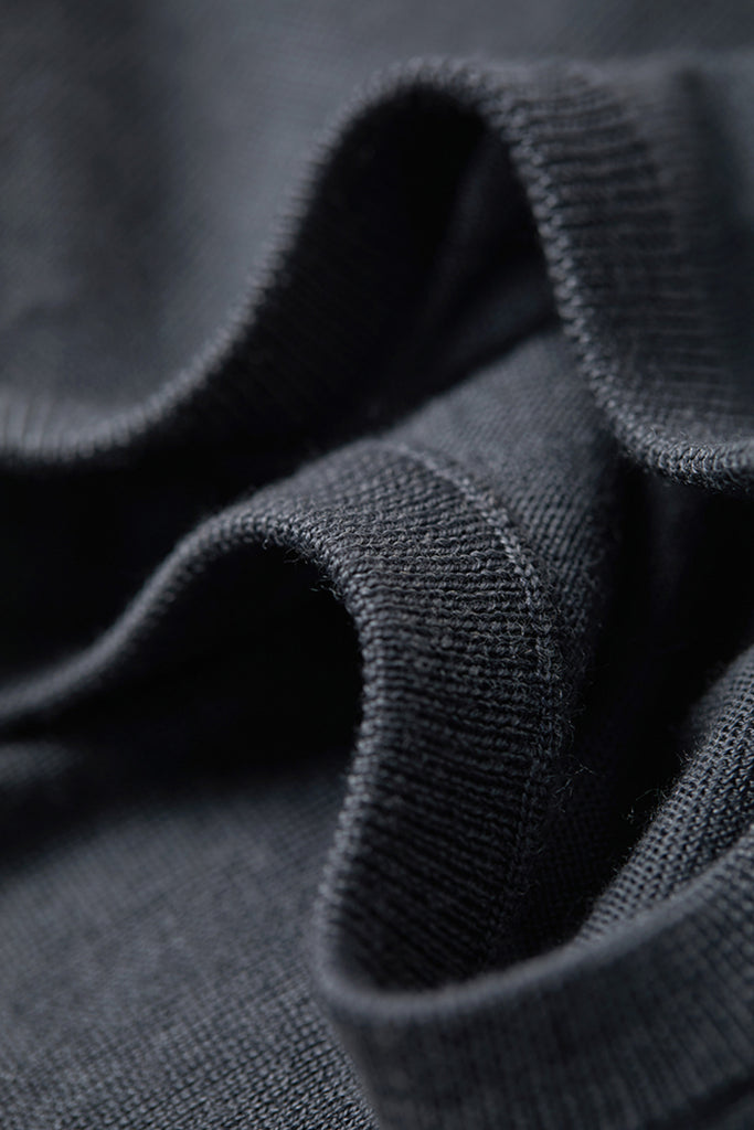 Extrafine Washable Merino Wool Short-Sleeve Sweater  Fibflx