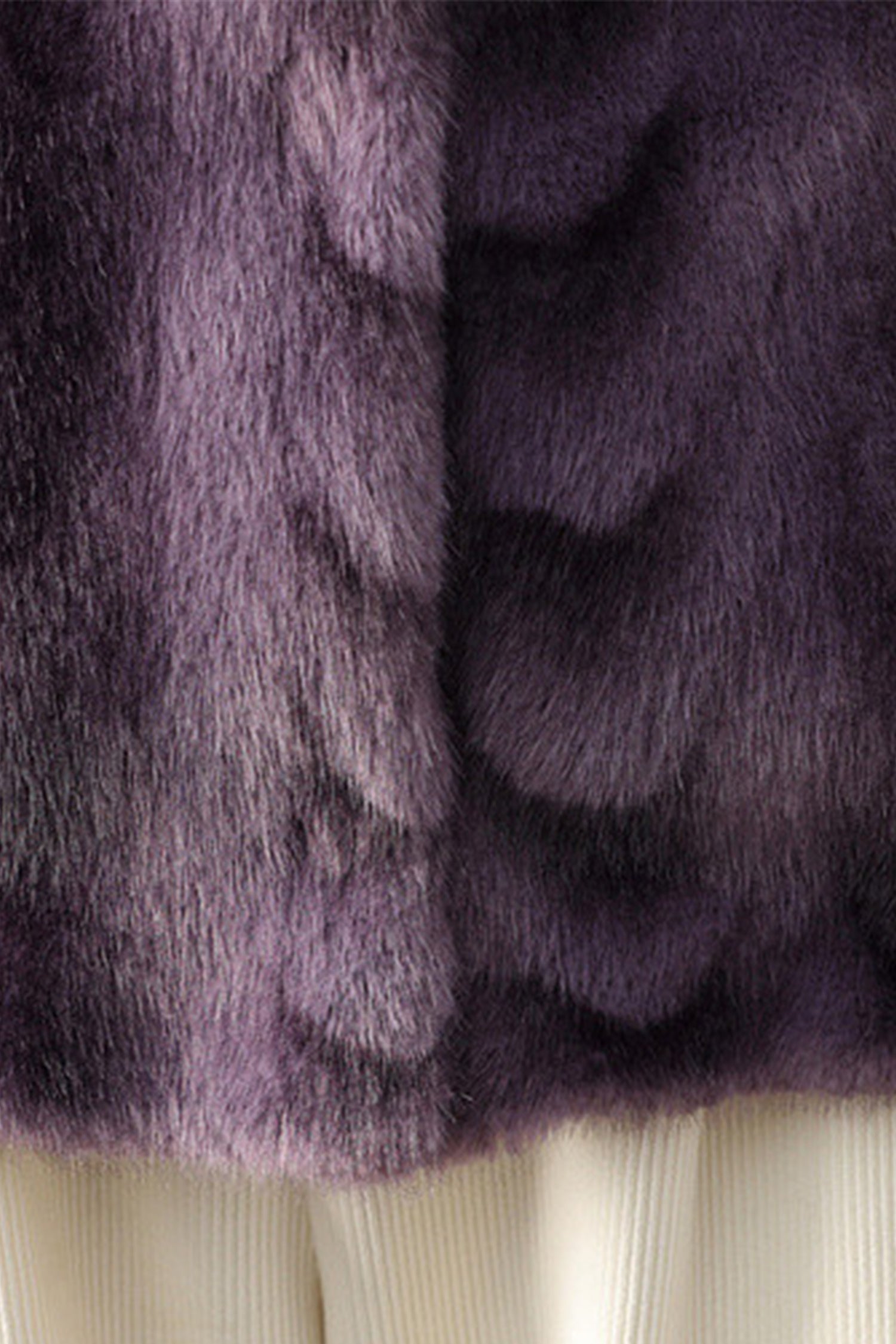 Relaxed Faux Fur Jacket with Stand Collar | Refined Cold-Weather