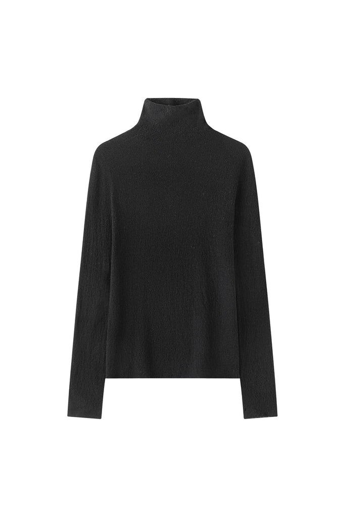 Featherlight Washable Cashmere-Silk Turtleneck Sweater  Fibflx