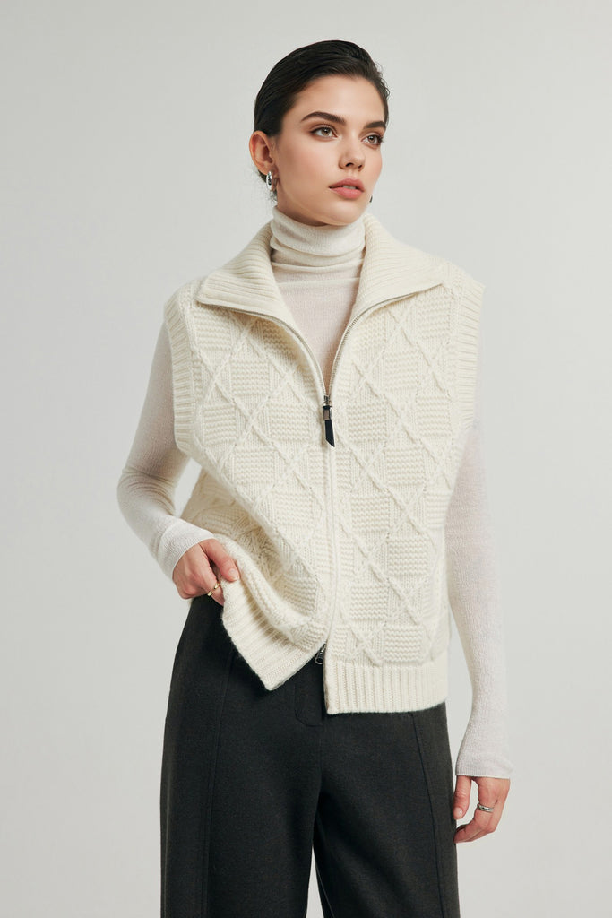 Featherlight Washable Cashmere-Silk Turtleneck Sweater  Fibflx